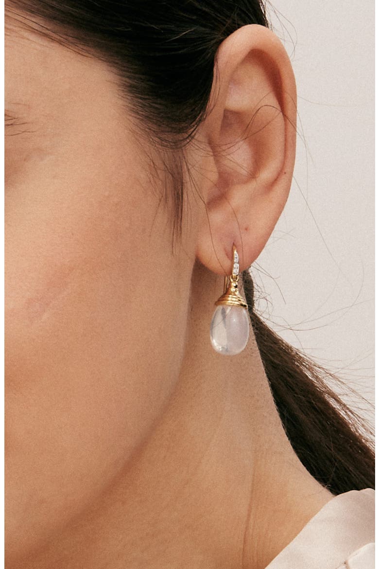 Origin Small Drop Earrings, Alternate, color, Moon Quartz