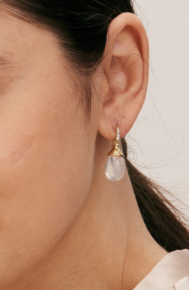 SYNA Origin Small Drop Earrings, Alternate, color, Moon Quartz