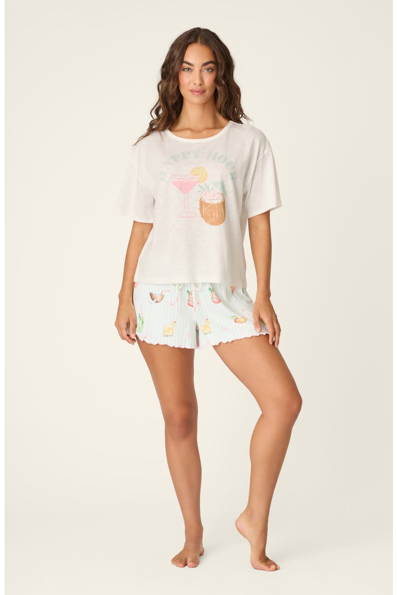 Happy Hour Graphic Sleep Tee, Alternate, color, IVORY