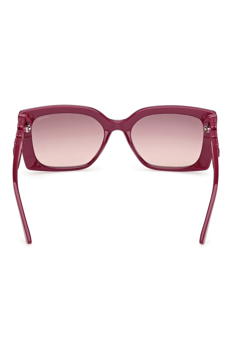 Rectangular Sunglasses, Alternate, color, VIOLET / GRADIENT BORDEAUX