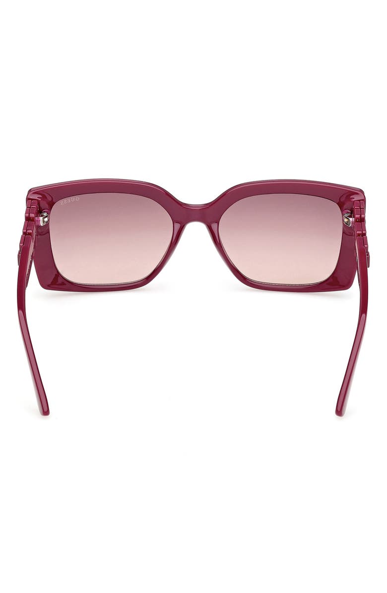 GUESS Rectangular Sunglasses, Alternate, color, Violet / Gradient Bordeaux