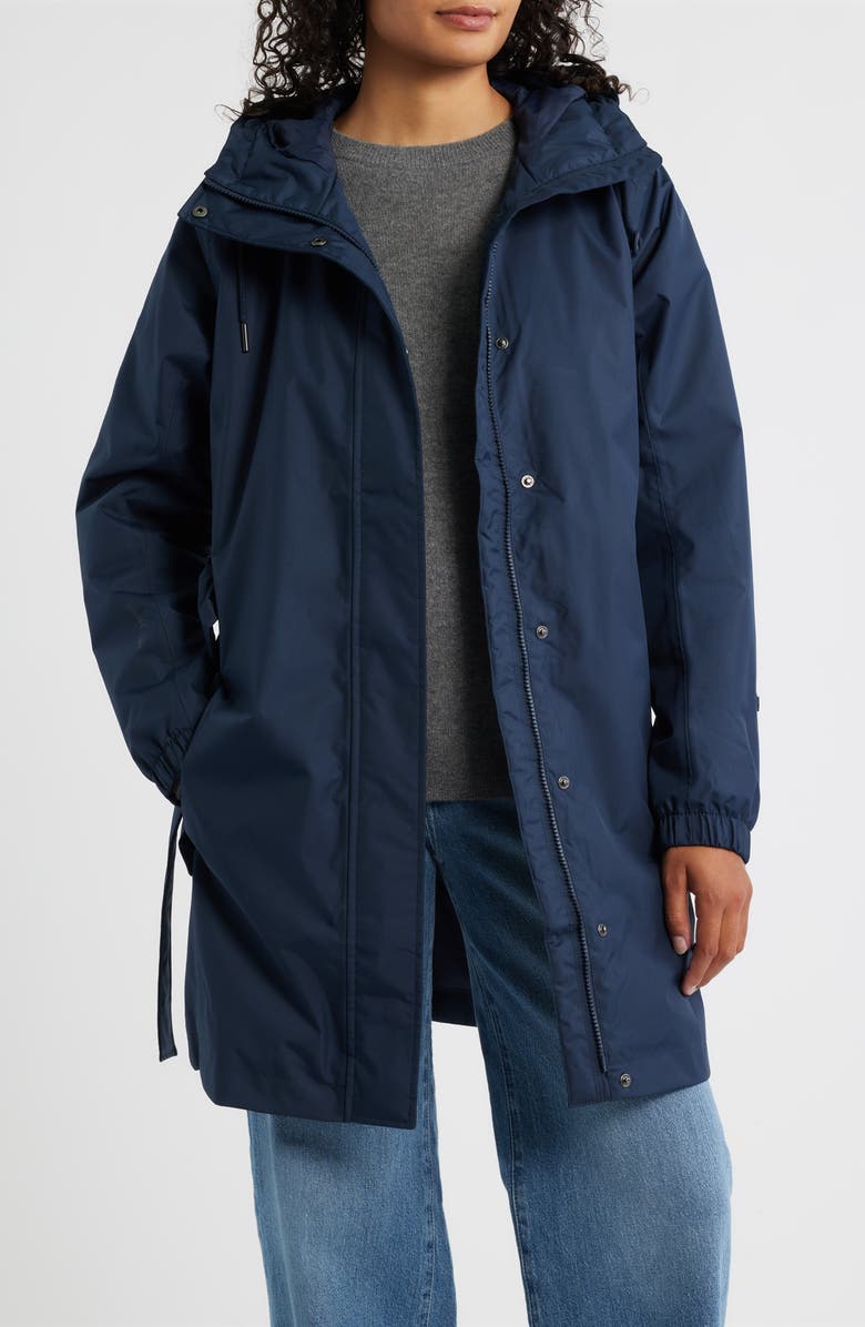 Helly Hansen Classic Insulated Trench Coat, Main, color, Navy