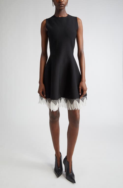 Alexander Mcqueen Mcqueen Volume Cobweb Lace Fit & Flare Minidress