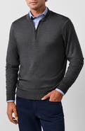 David Donahue Skipper Merino Blend Quarter Zip Pullover