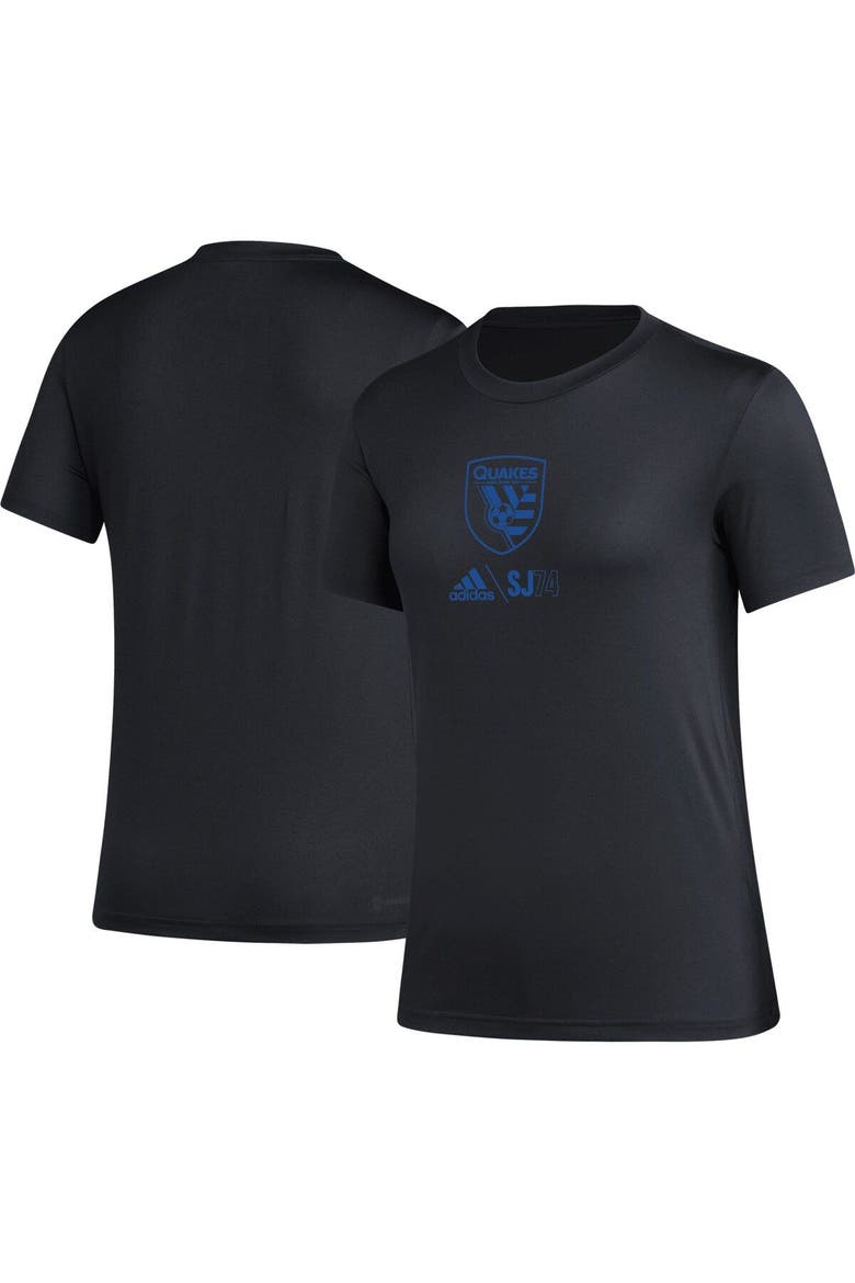 Women's adidas Black San Jose Earthquakes AEROREADY Club Icon T-Shirt, Main, color, Black