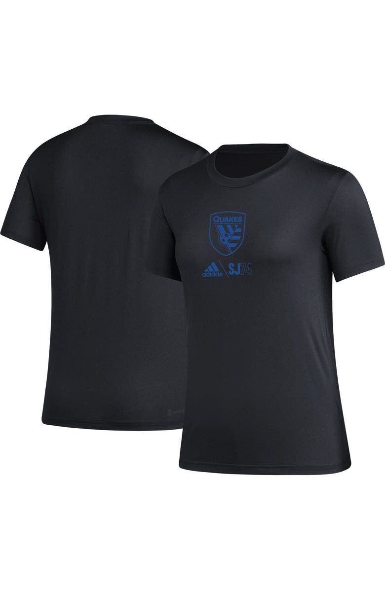adidas Women's adidas Black San Jose Earthquakes AEROREADY Club Icon T-Shirt, Main, color, Black
