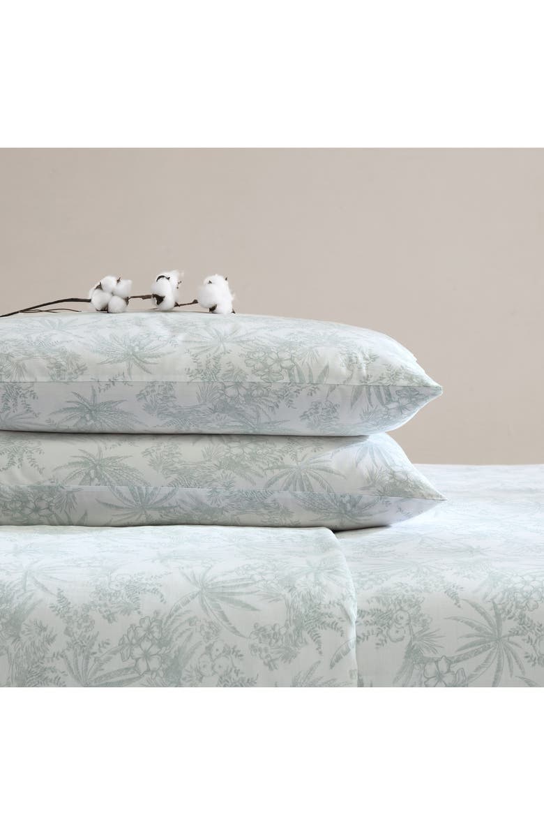 Tommy Bahama Pen & Ink Palm Sheet Set, Alternate, color, Green
