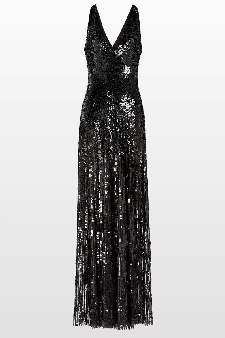 Night Fever Gown, Main, color, Liquorice