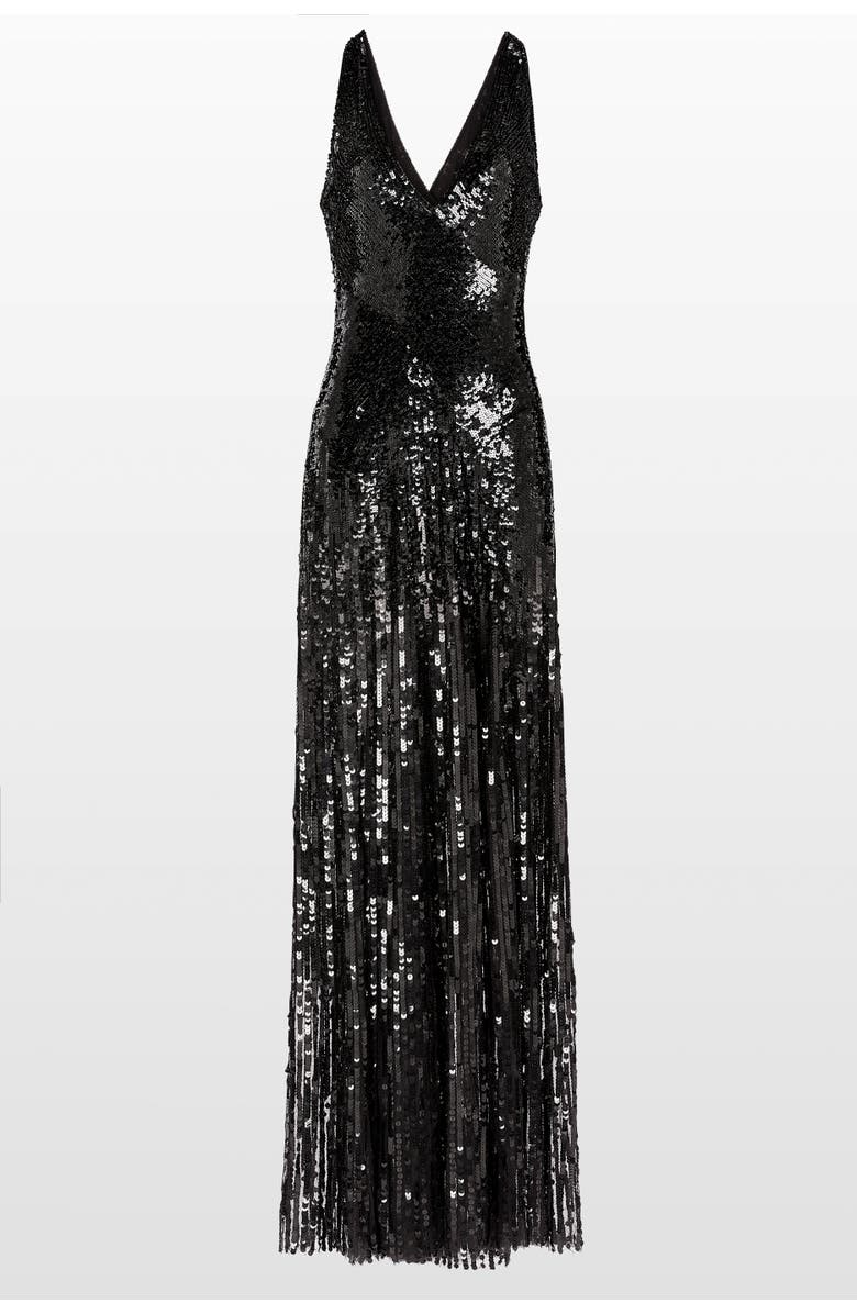 Jenny Packham Night Fever Gown, Main, color, Liquorice