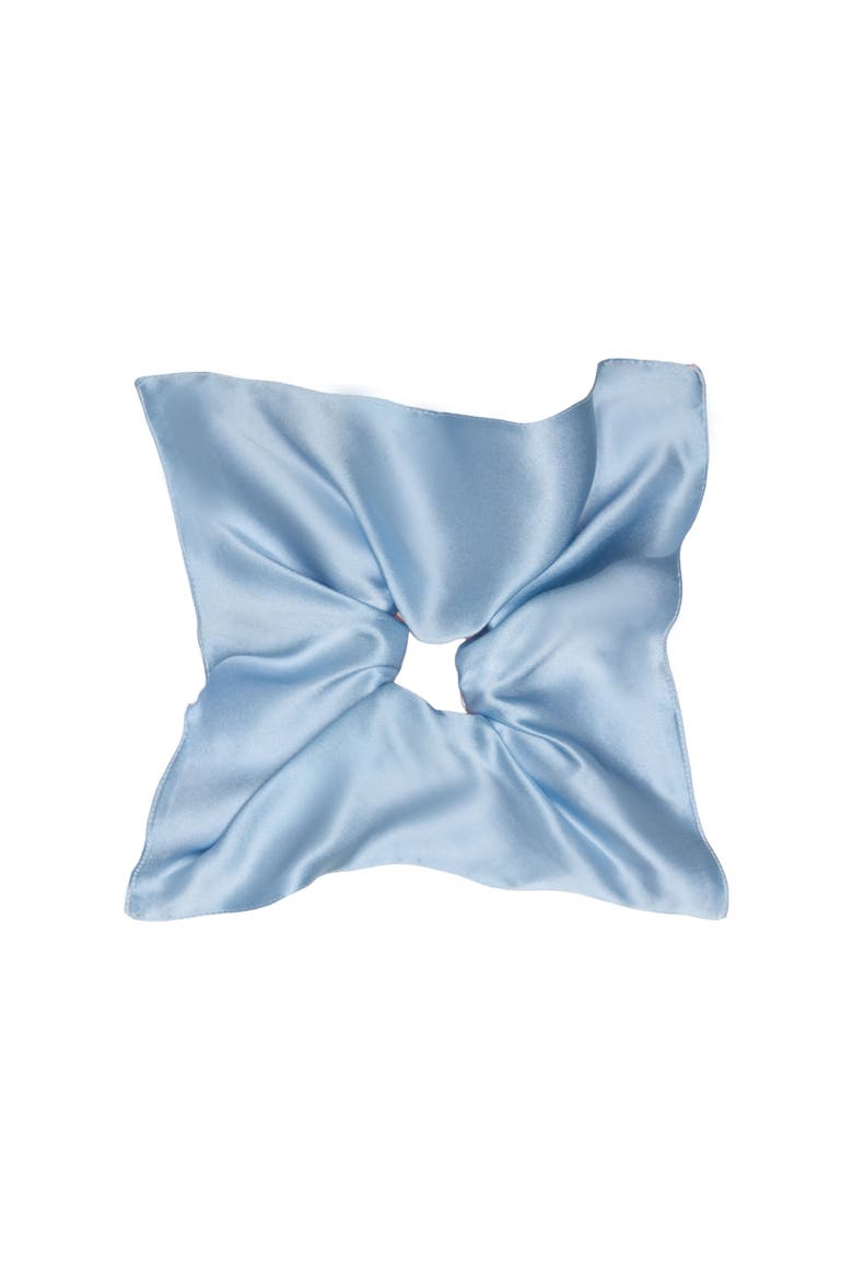 x Mimi Tao Trans Joy Oversized Square Silk Scrunchie, Main, color, Baby Blue