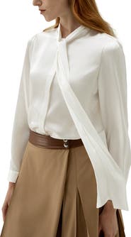 Lilysilk Women's Bow-tie Neck Silk Blouse