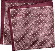 Eton Paisley Petal Grid Silk Pocket Square