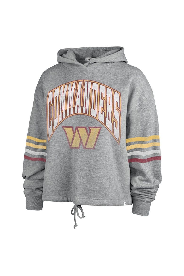 Women's '47 Heather Gray Washington Commanders Upland Bennett Pullover Hoodie, Alternate, color, Heather Gray