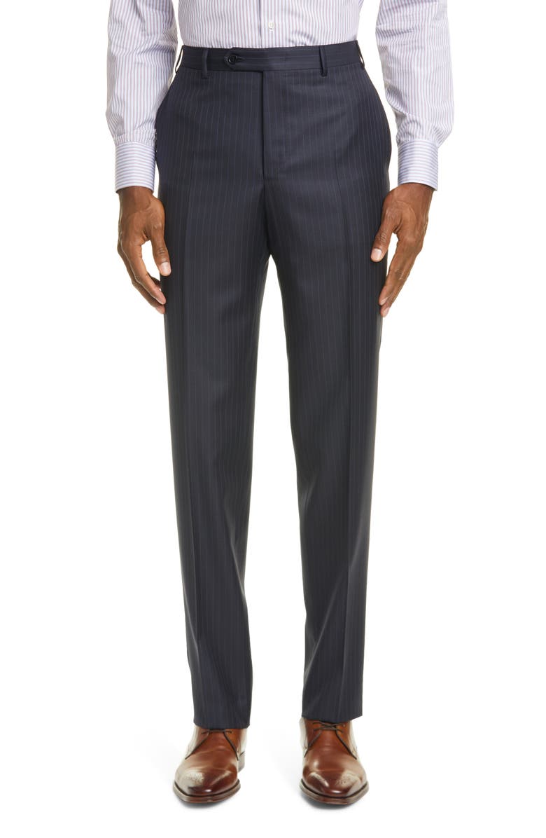 Canali Siena Soft Classic Fit Stripe Wool Suit, Alternate, color, 