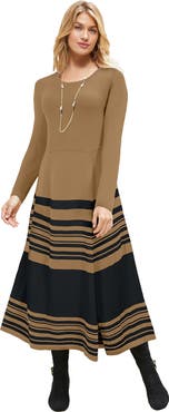 Jessica London Fit And Flare Sweater Dress