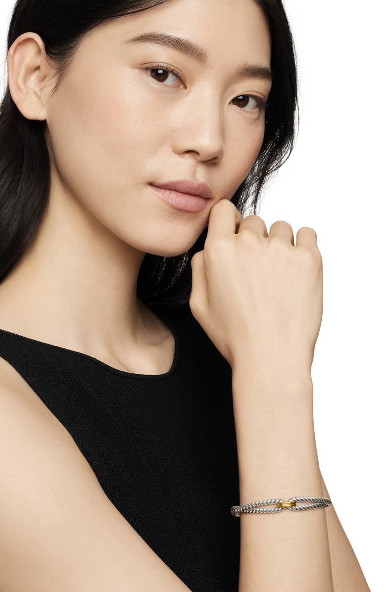 David Yurman Cable Loop Bracelet with 18K Gold, Alternate, color, 