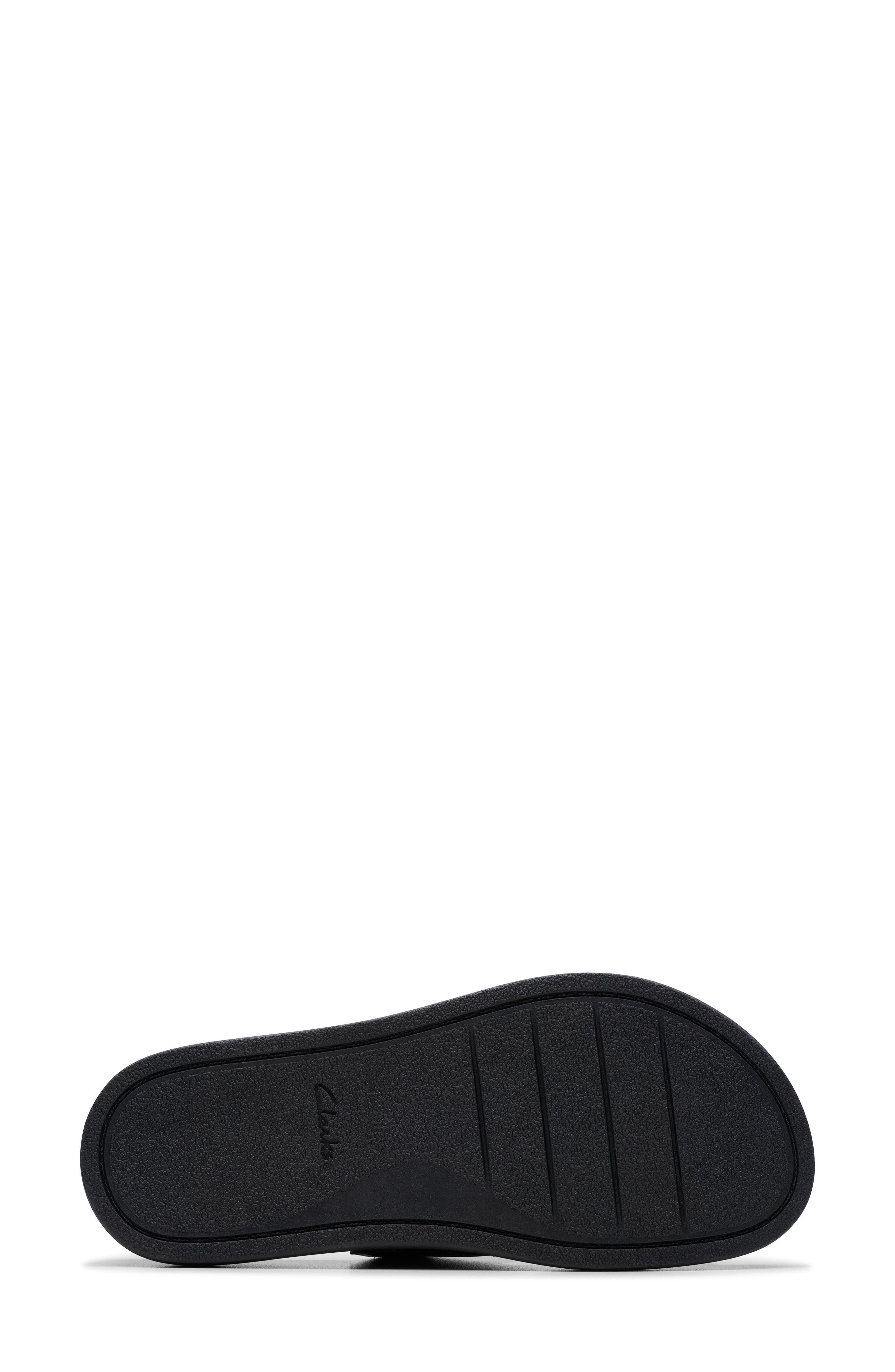 Clarks<sup>®</sup> Arwell Walk Slide Sandal, Alternate, color, Black Leather