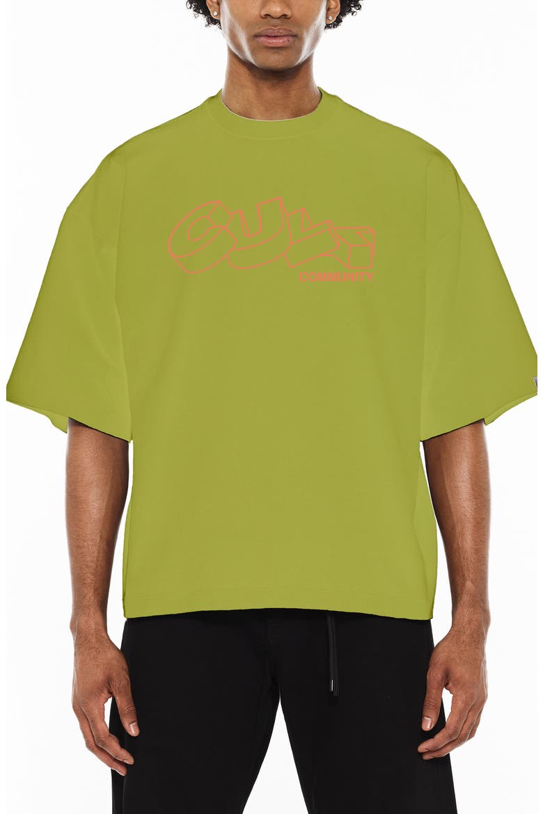 Boxy Fit Logo Graphic T-Shirt, Main, color, GREEN OASIS