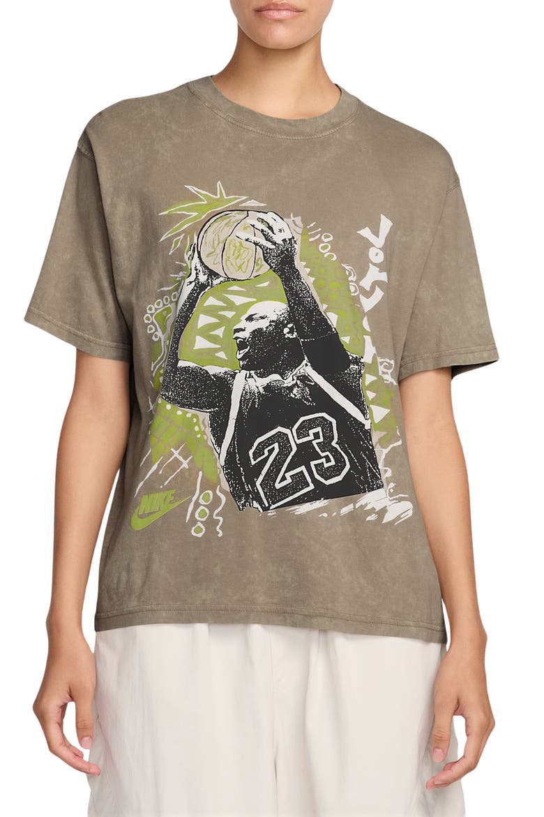 Flight Cotton Graphic T-Shirt, Main, color, 247 KHAKI/SAIL
