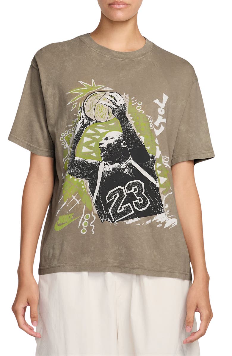 Jordan Flight Cotton Graphic T-Shirt, Main, color, 247 Khaki/Sail