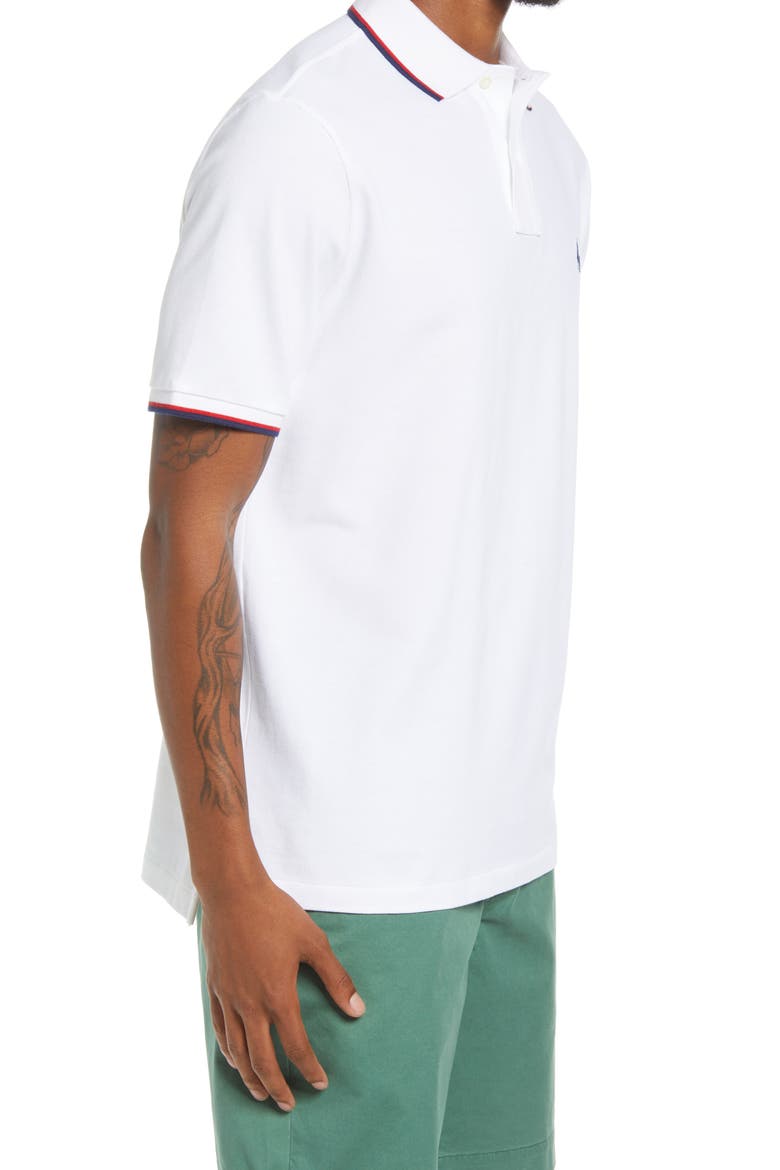 Solid Cotton Polo Shirt, Alternate, color, WHITE