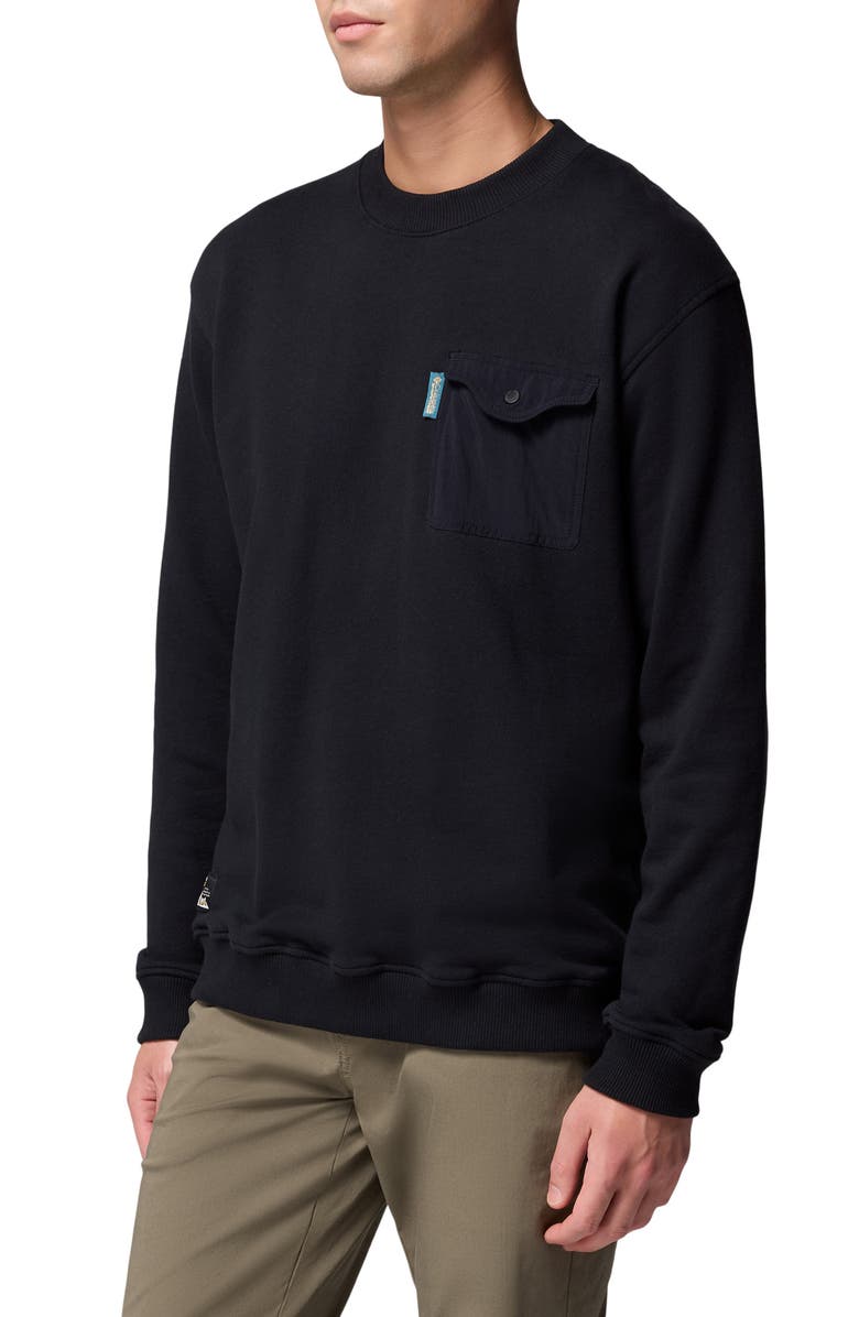 Columbia High Cascades French Terry Sweatshirt, Alternate, color, Black 010