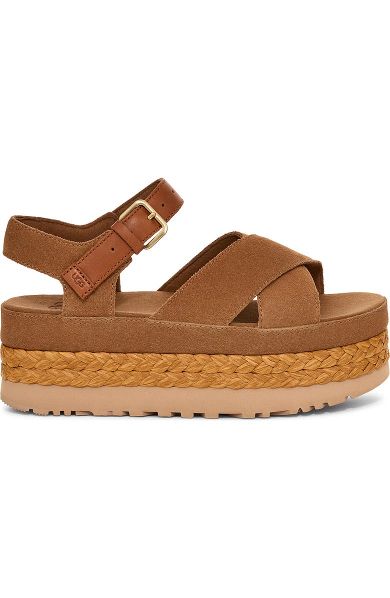 UGG<sup>®</sup> Aubrey Ankle Strap Platform Sandal, Alternate, color, Chestnut