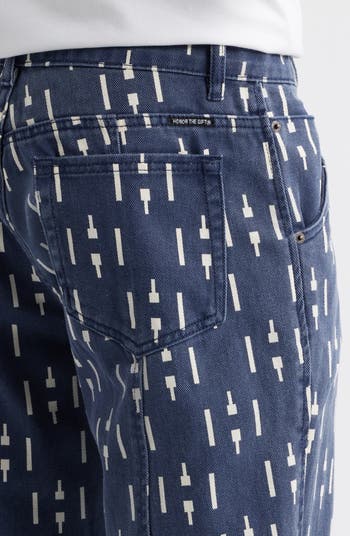Print Riding Flare Jeans