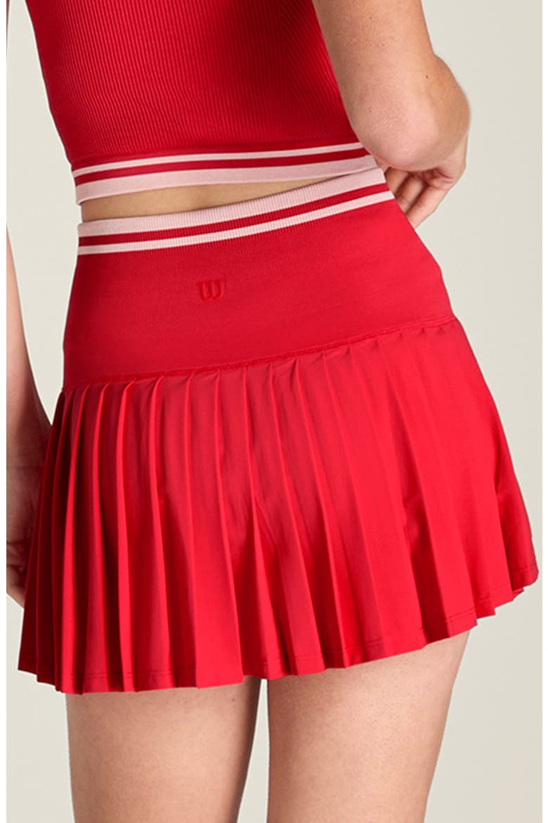 Midtown Performance Wrap Miniskirt, Alternate, color, VARSITY RED