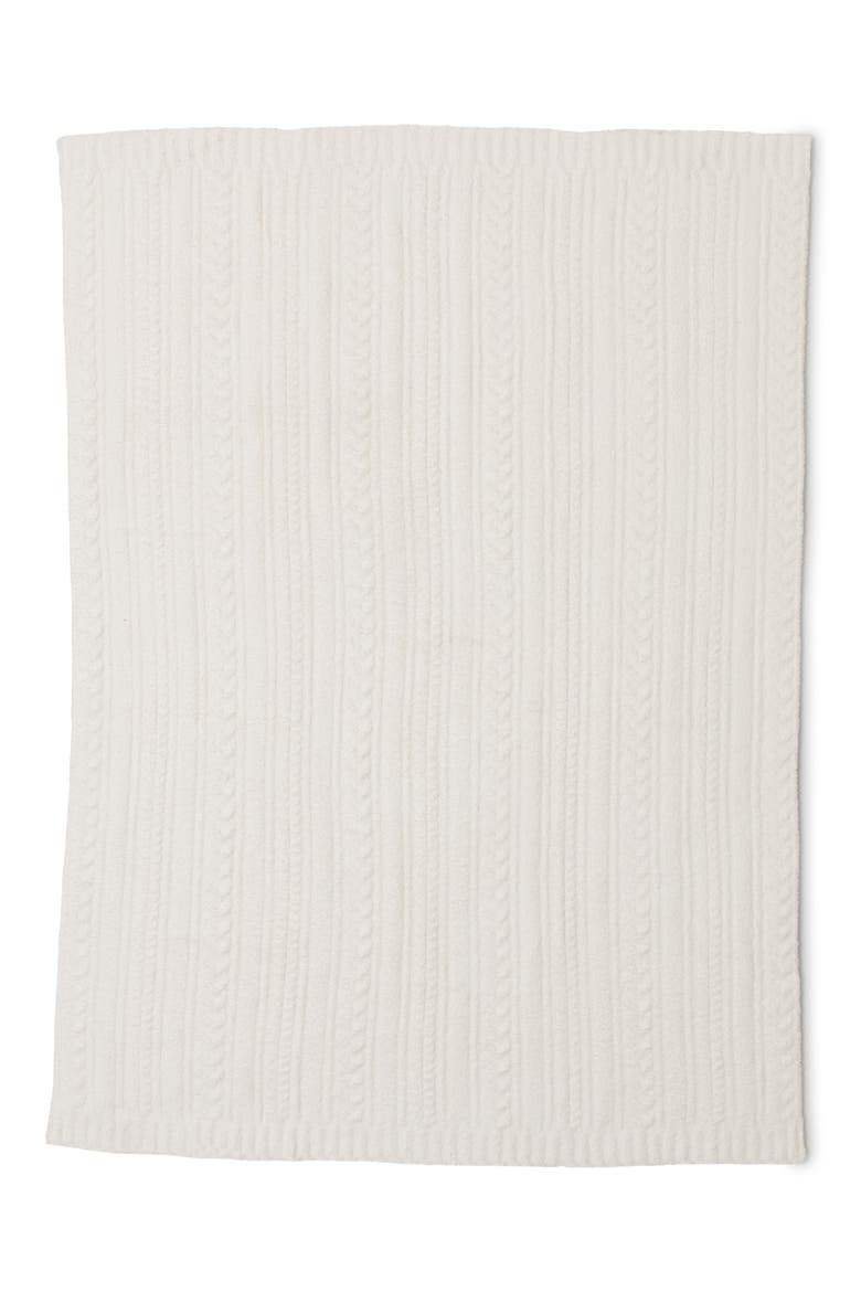 CozyChic® Cable Throw Blanket, Alternate, color, PEARL