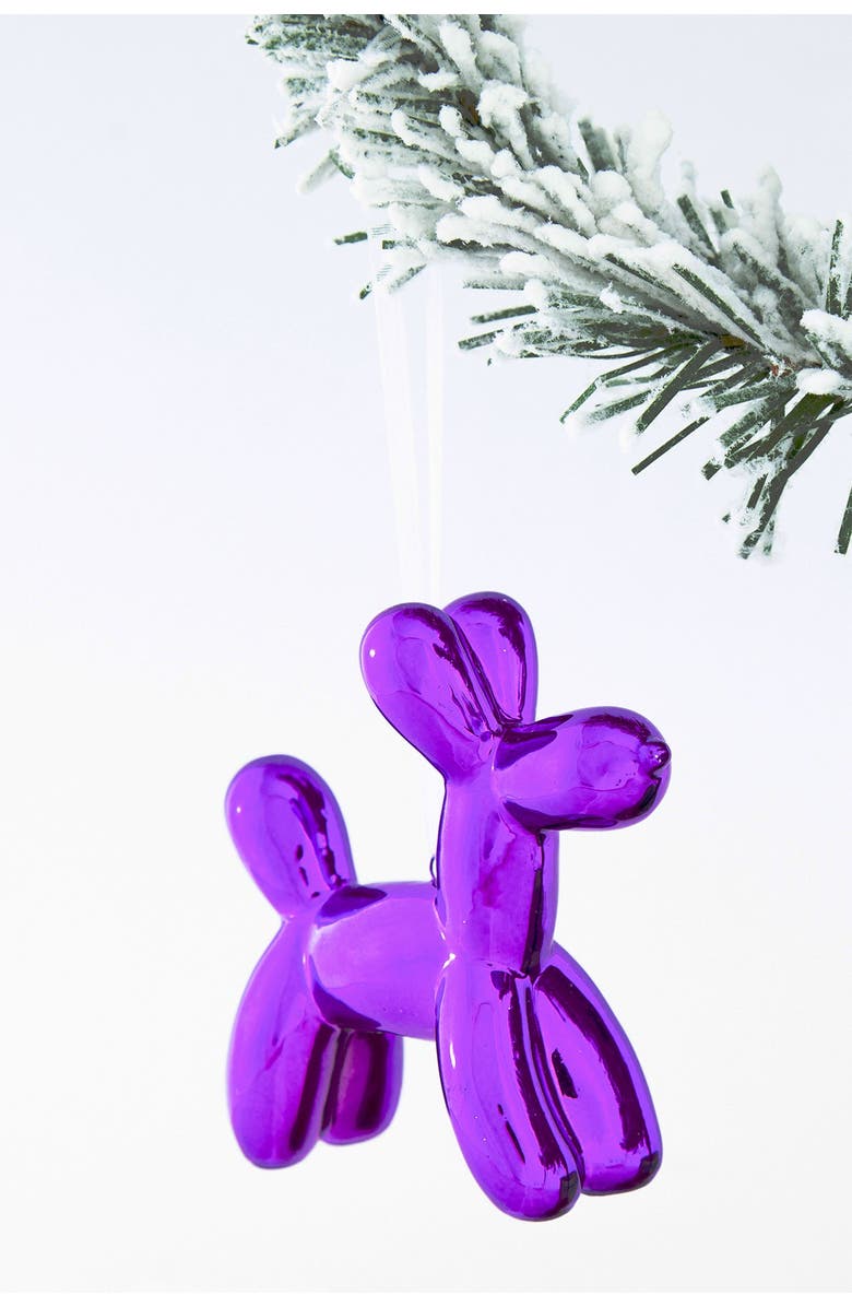 INTERIOR ILLUSIONS Holiday 3.25" Balloon Dog Ornament - Pack of 6, Alternate, color,