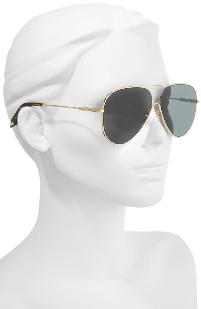 Victoria Beckham Loop 62mm Oversize Aviator Sunglasses, Alternate, color, 