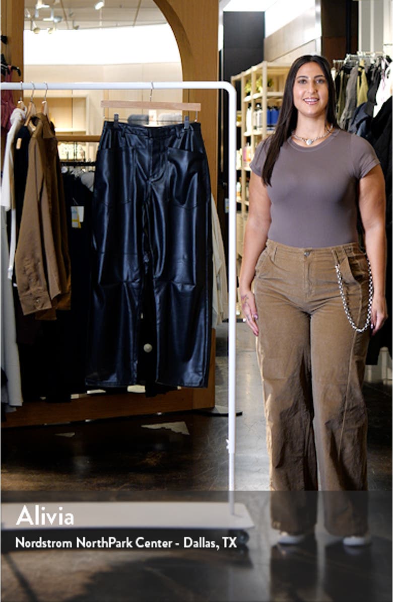 Haniel Faux Leather Barrel Pants, sales video thumbnail