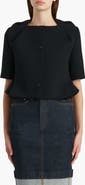Khaite Franc Crepe Peplum Jacket