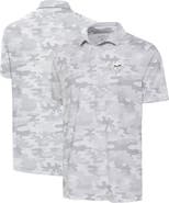 ANTIGUA Men's Antigua White Minnesota Vikings Anthracite Logo Collide Polo