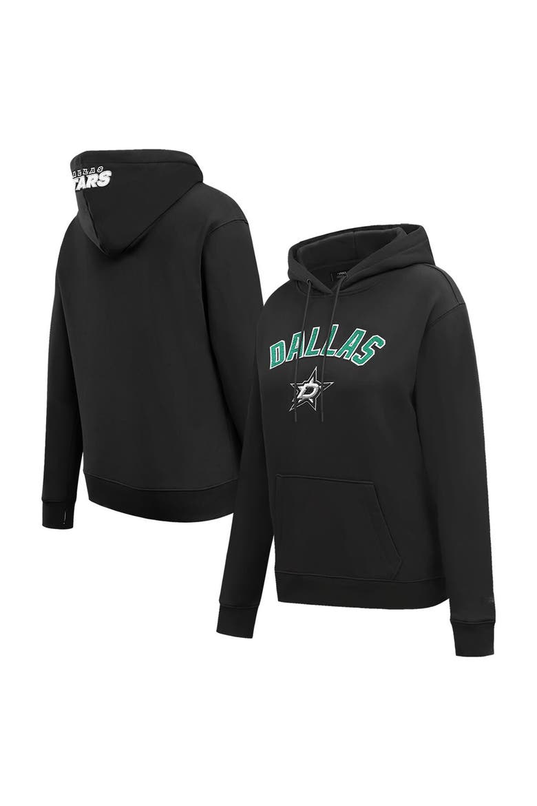 Women's Pro Standard Black Dallas Stars Classic Chenille Pullover Hoodie, Main, color, Black