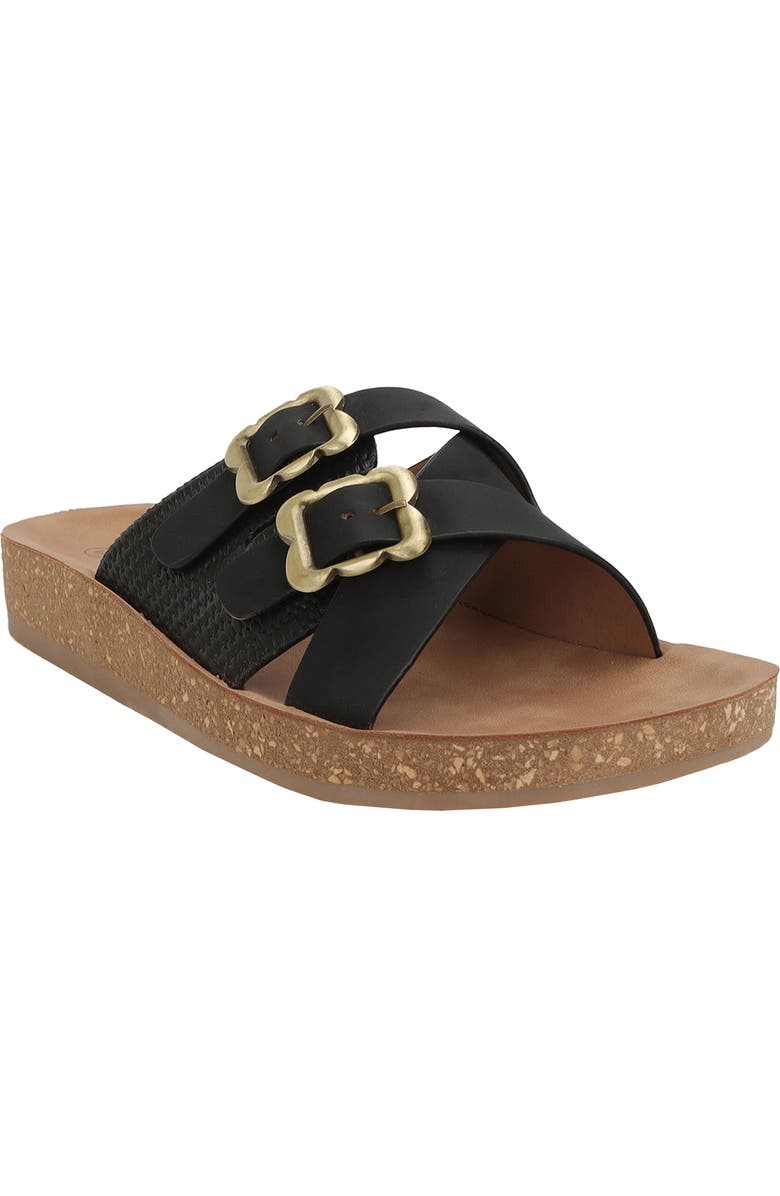 Seven7 Double Strap Sandal, Main, color, Black