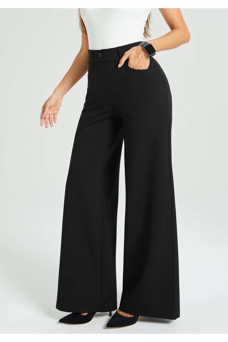 7-Pocket DPYP Dress Pant Yoga Pant | Wide, Alternate, color, Black