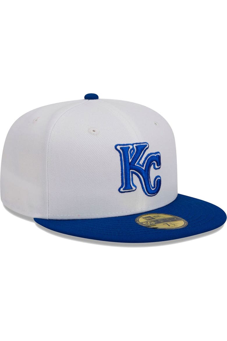 Men's New Era White Kansas City Royals Optic 59FIFTY Fitted Hat, Alternate, color, White