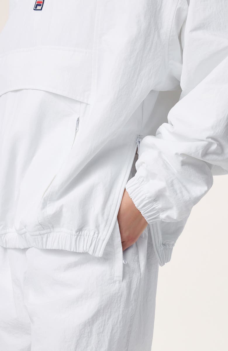 FILA x Hailey Half Zip Nylon Oversize Jacket, Alternate, color, White