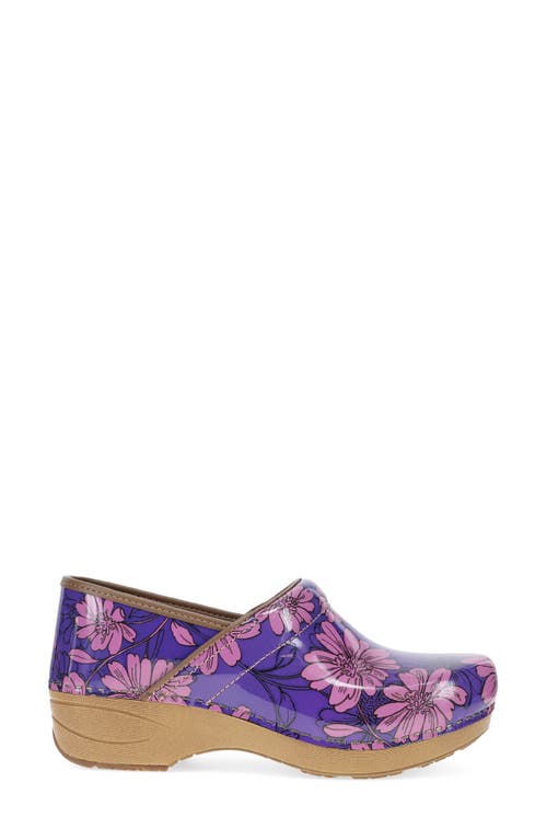 Dansko Xp 2.0 Clog In Purple Bloom Patent