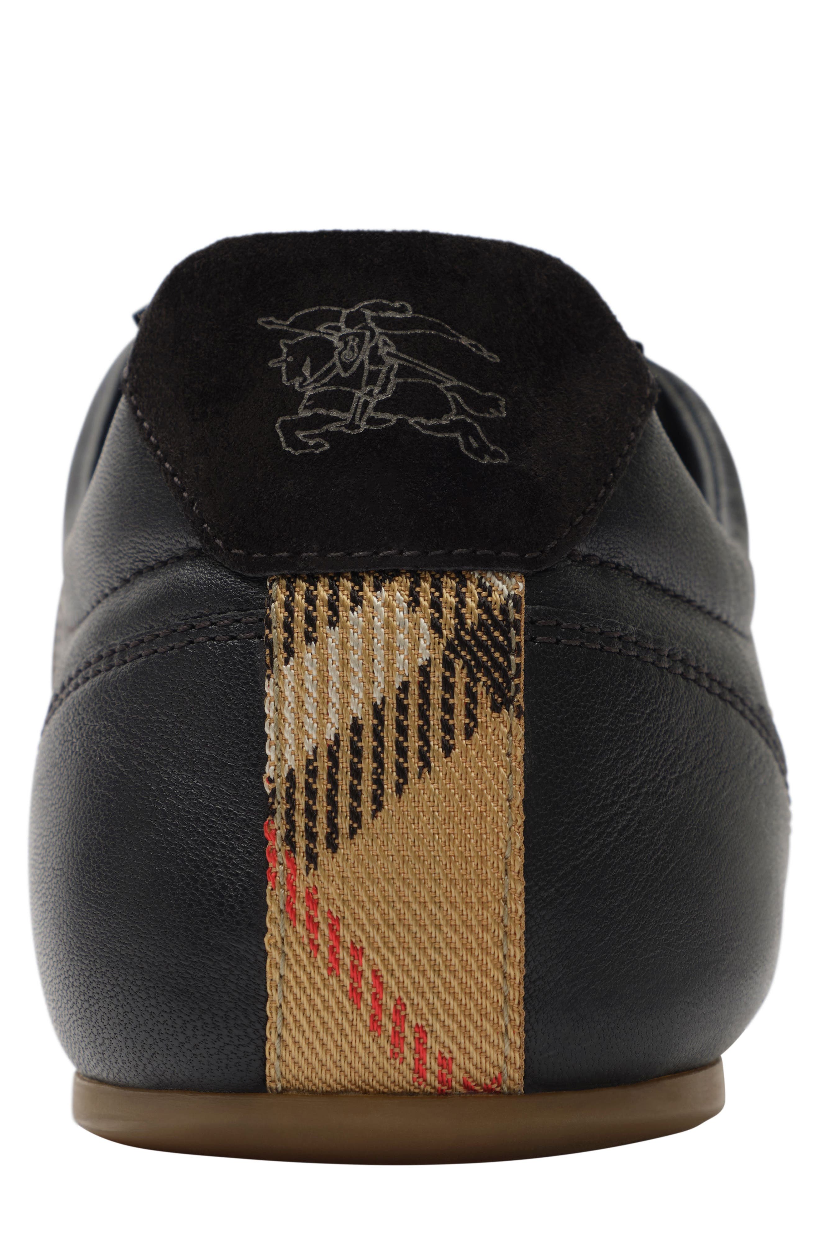 Burberry Equestrian Knight Design Runner Sneaker, Alternate, color, Black