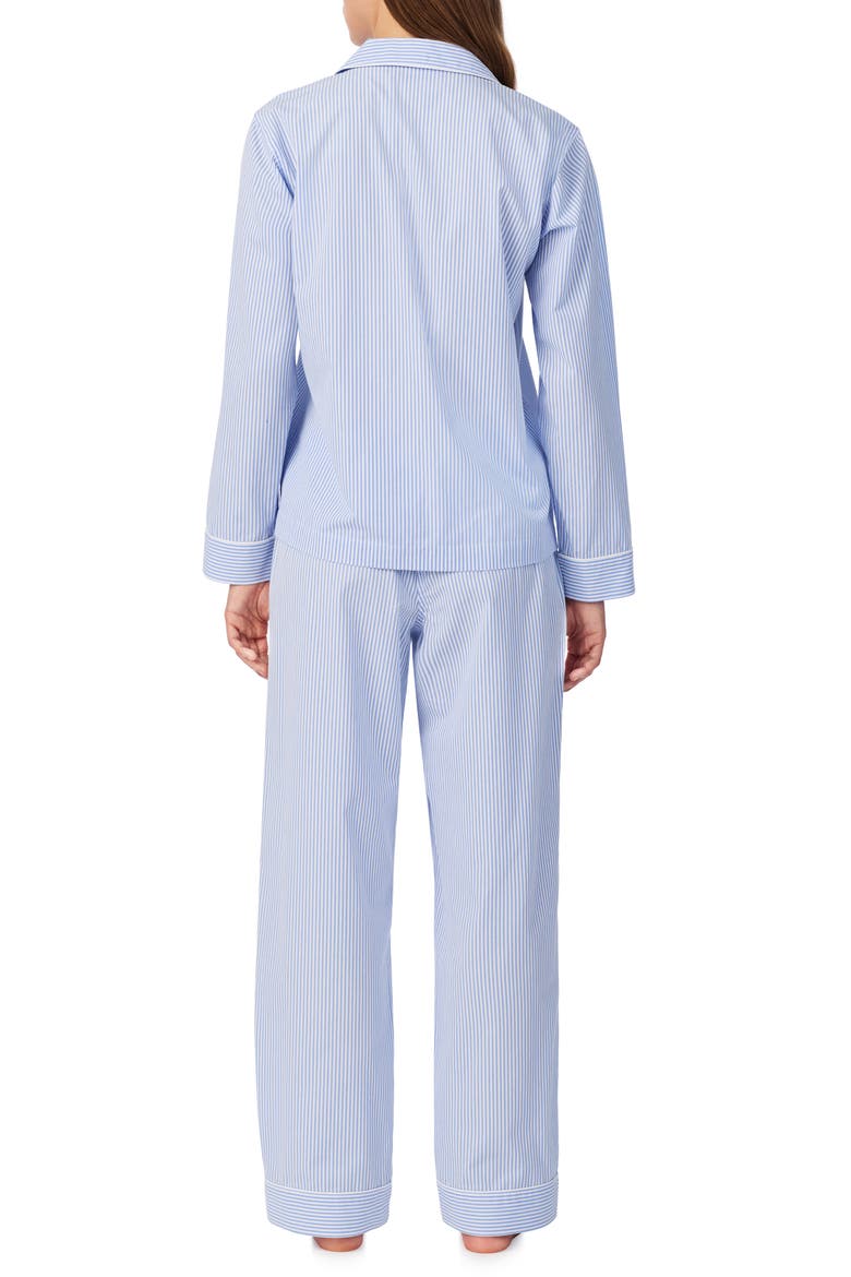 Stripe Long Sleeve Cotton Pajamas, Alternate, color, BLUE STP