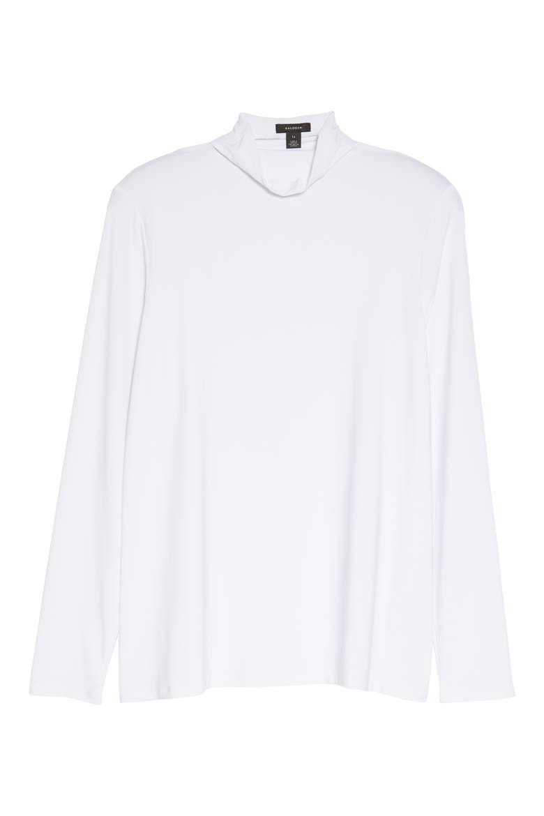Funnel Neck Top, Alternate, color, WHITE