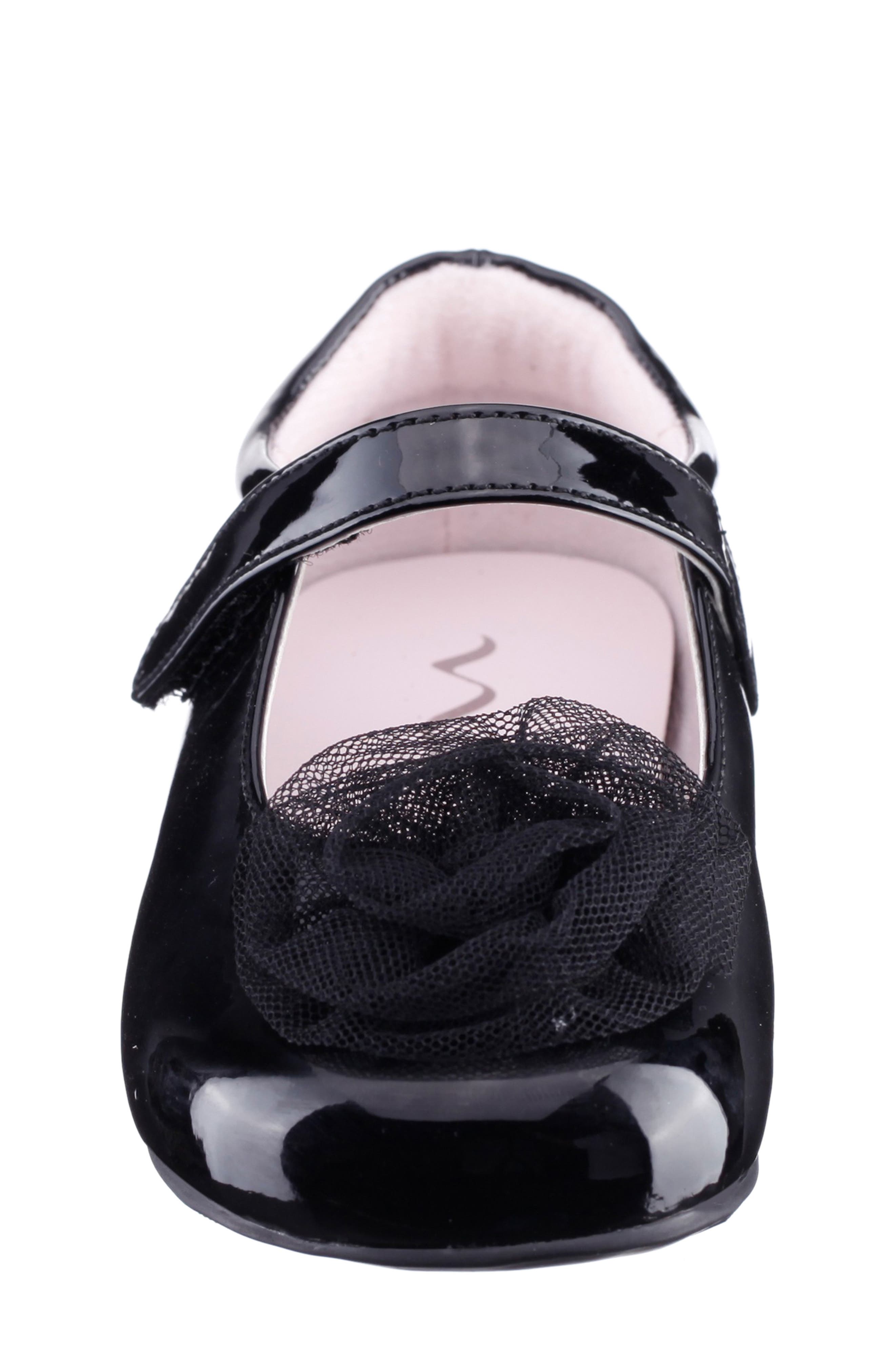 Nina Kids' Bluee Rosette Mary Jane Flat, Alternate, color, 