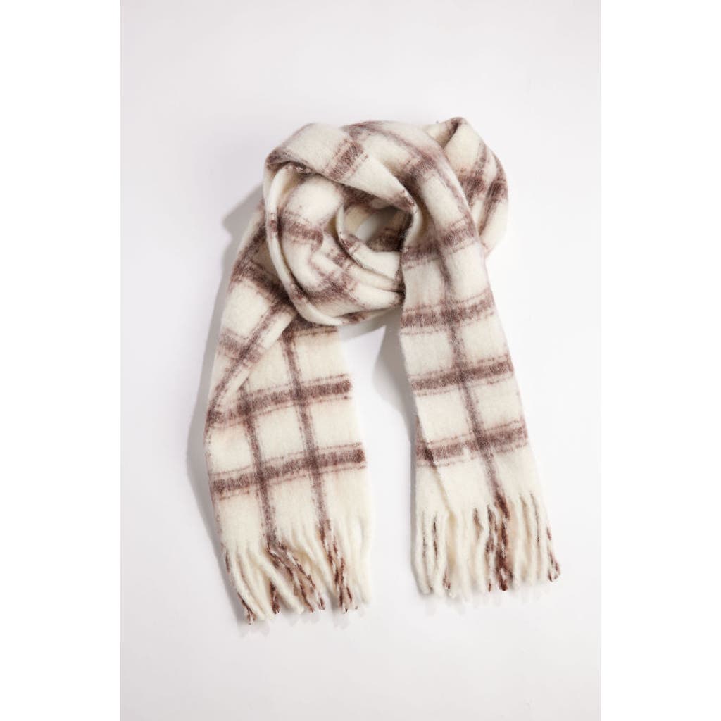 Hat Attack Warm Window Plaid Scarf In Multi
