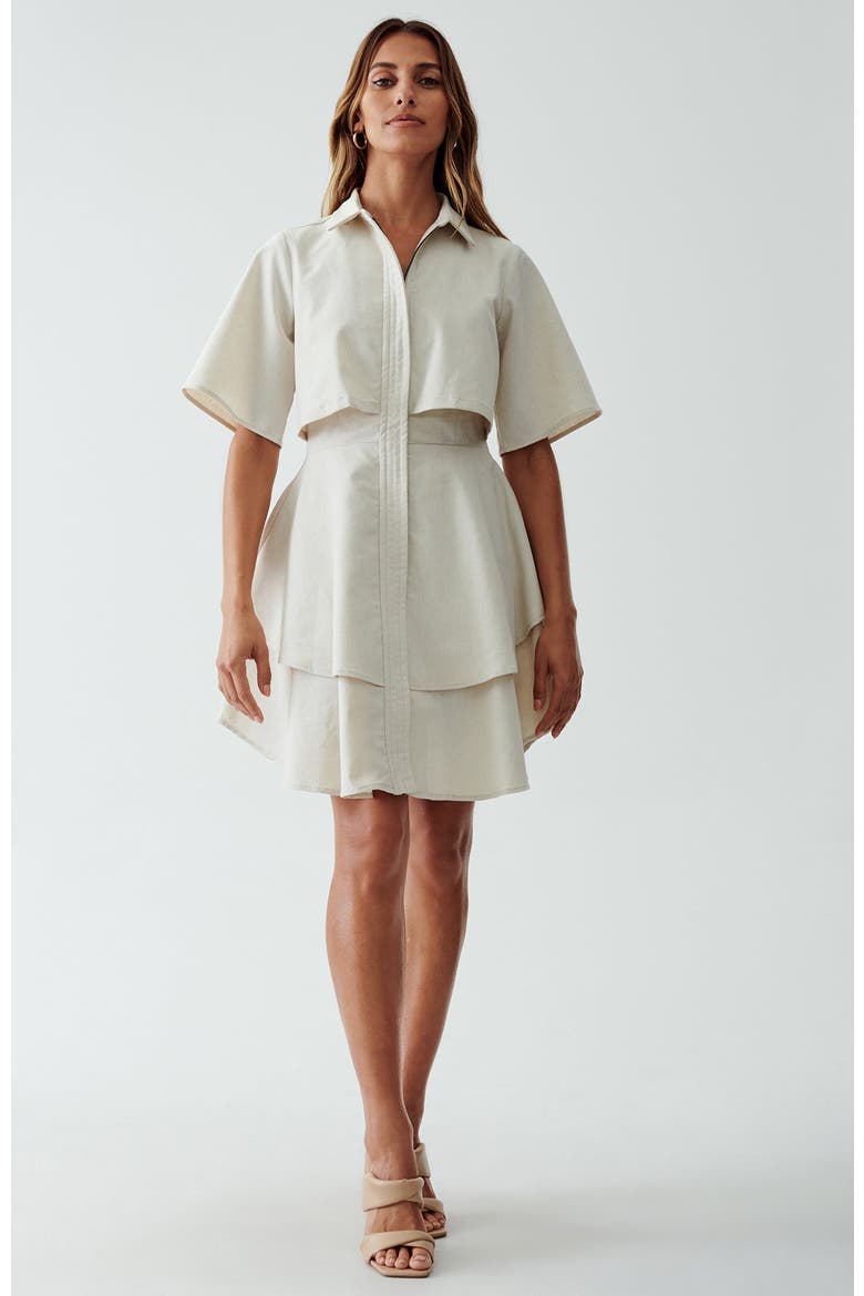 Hugh Layered Dress, Main, color, Neutral