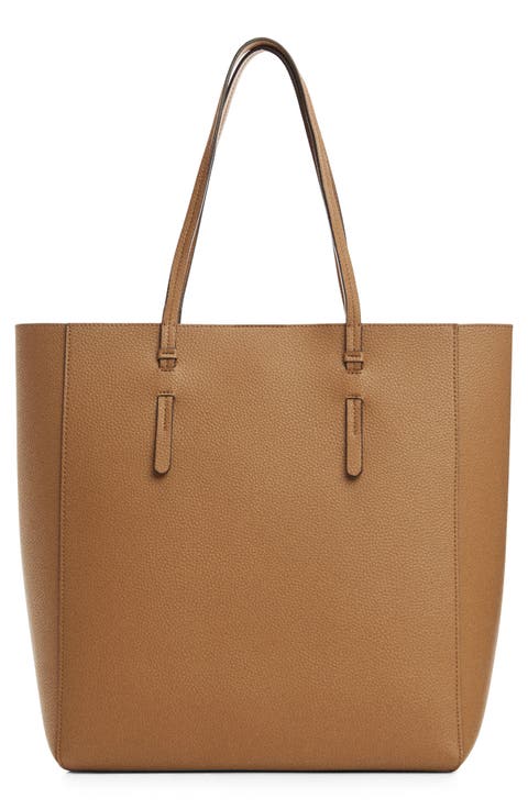 Faux Leather Shopper Tote