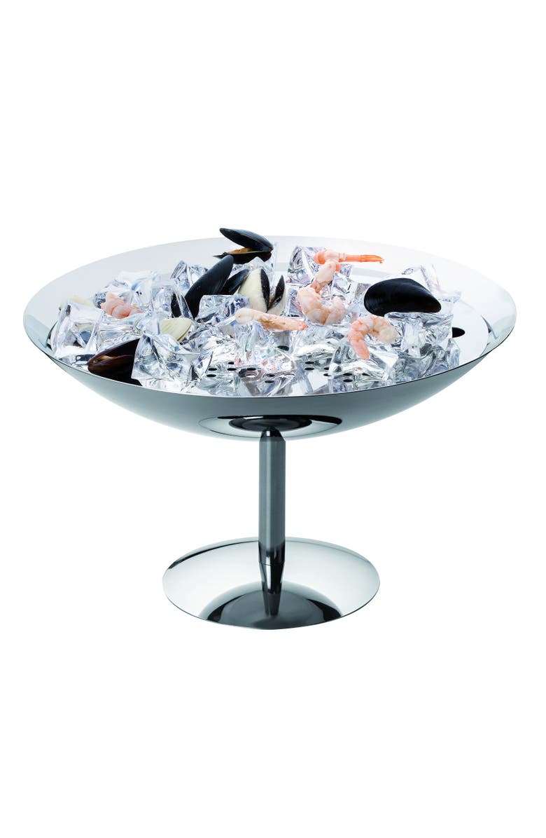Mepra Bretone Elevated Round Seafood Stand, Main, color, Silver