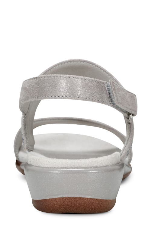 Shop Easy Spirit Haisley Slingback Wedge Sandal In Silver